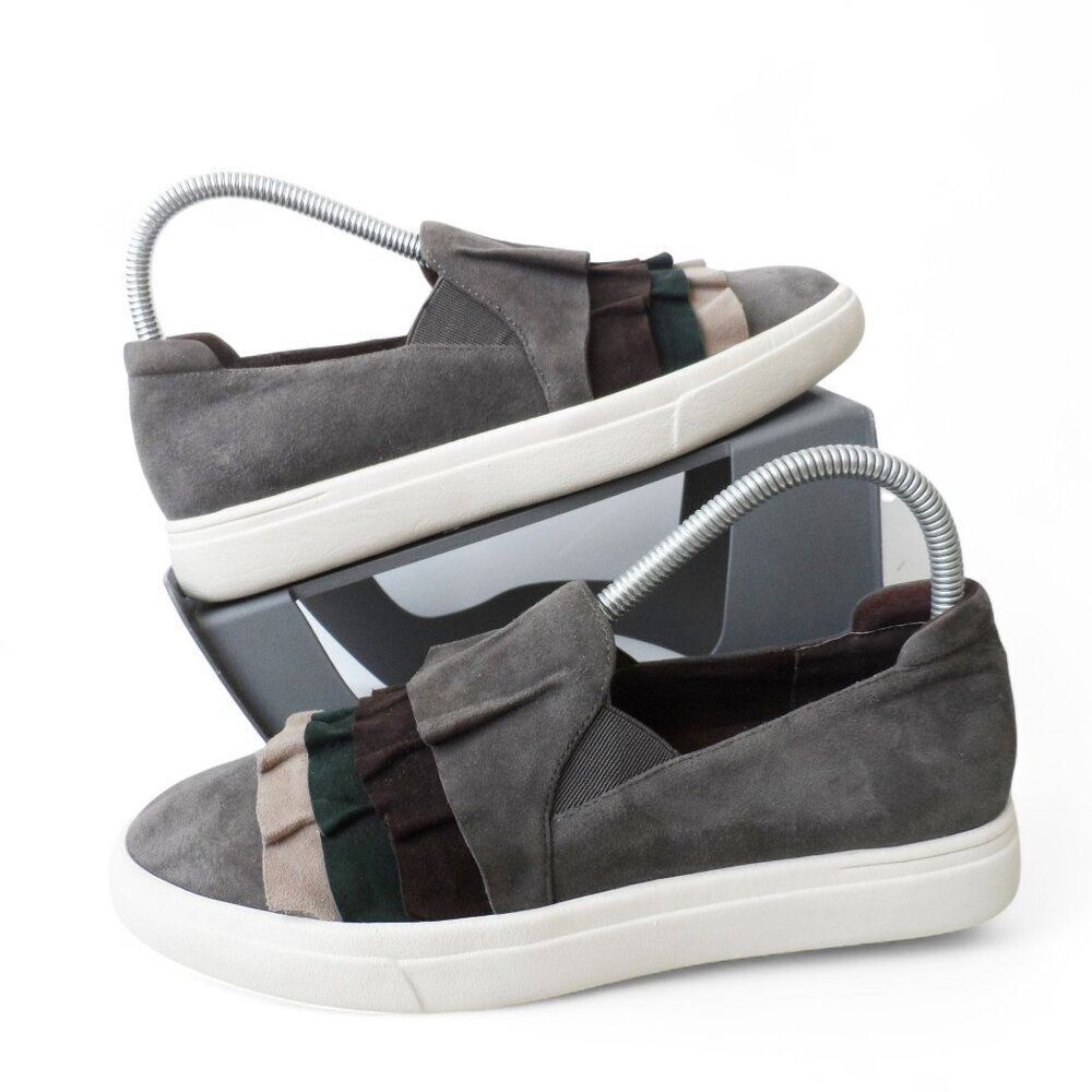 Vaneli Sport Only Ruffle Suede Slip-on Casual Shoes "Grey Multi" Women's 7.5M